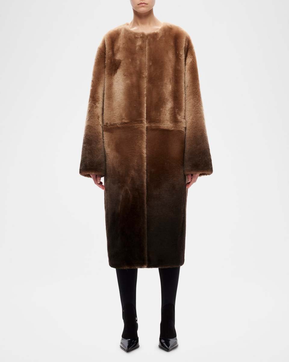 Iris Ombre Shearling Coat